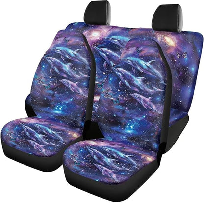 Galaxy Dolphin Seat Covers for Cars Full Set