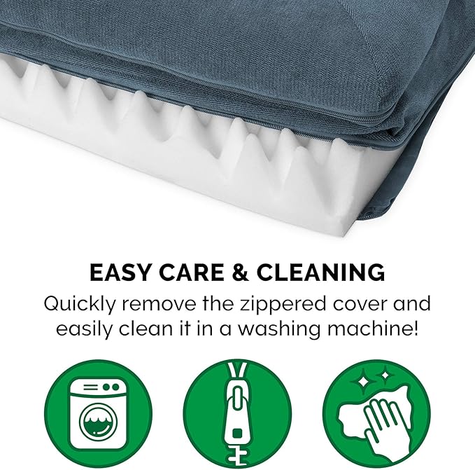 Furhaven Orthopedic Dog Bed for Large Dogs w/ Removable Bolsters & Washable Cover 95 lbs