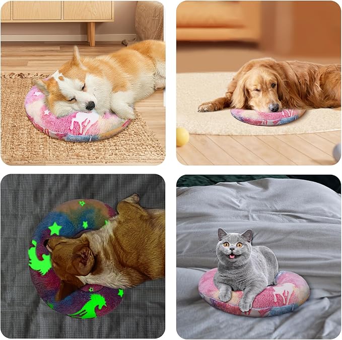 Glow-in-the-Dark U-Shaped Calming Pet Pillow for Dogs & Cats