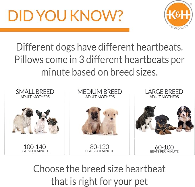 K&H Pet Products Mother’s Heartbeat Puppy Crate Pad for Dogs 21" X 31"