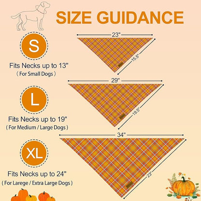 Fall Dog Bandanas 2 Pack