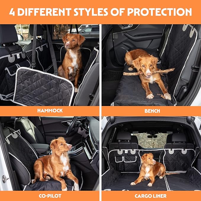Dog Seat Cover 60/40 Split 4 in 1 Front