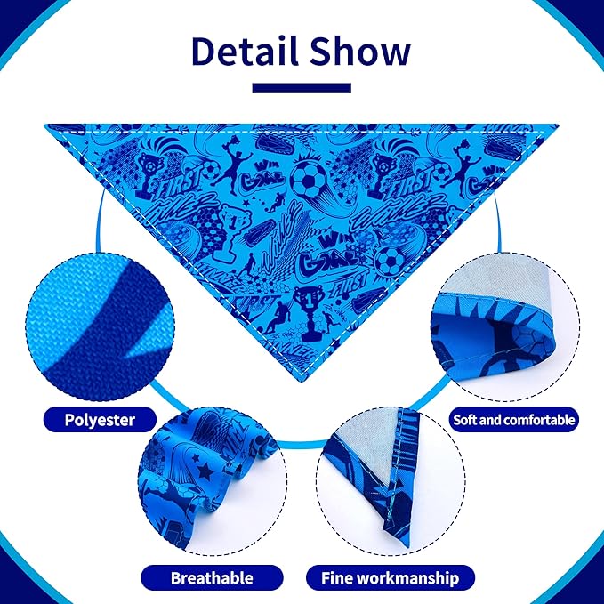 Sports Dog Bandanas for Large Dogs Breed 33 7PCS