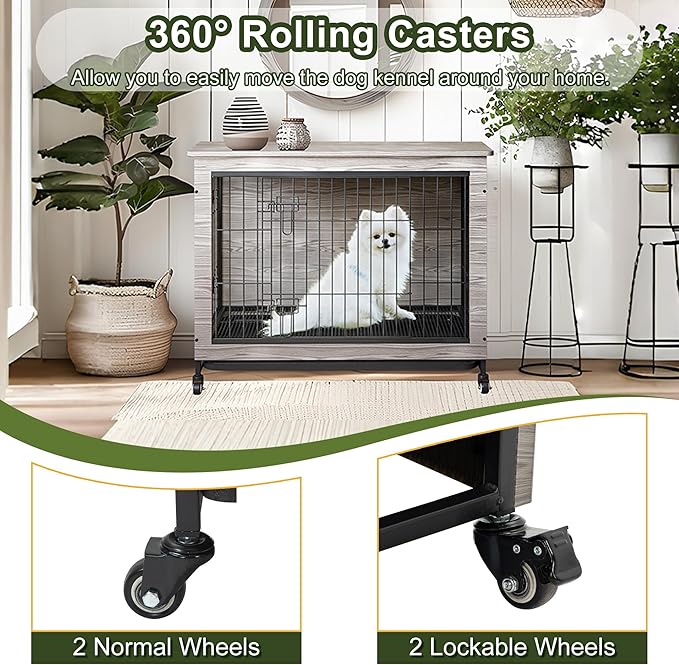 NicBex Dog Crate Furniture 23.6" L 25lb, Dog