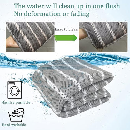 REEZEIVI Breathable Dog Crate mat with Anti-Slip Bottom 3D air (40X28, Sliver