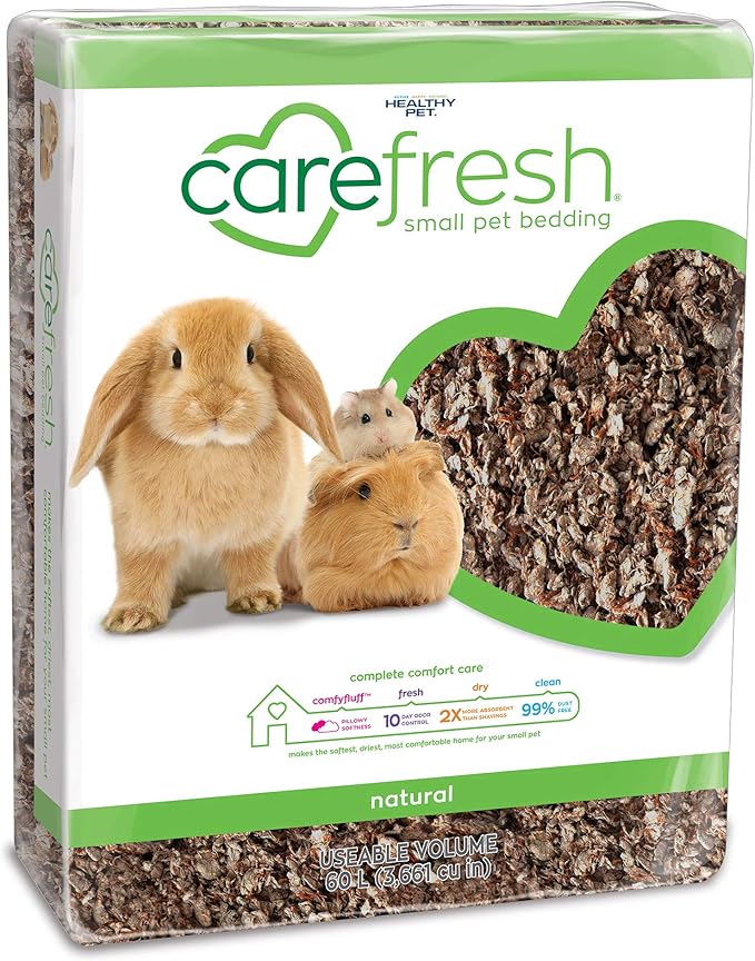 Carefresh 99% Dust-Free Natural Paper Small Pet Bedding with Odor Control, 60 L