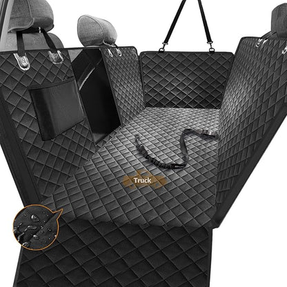 nzonpet Dog Back Seat Covers for Trucks 100% Waterproof F150- Black
