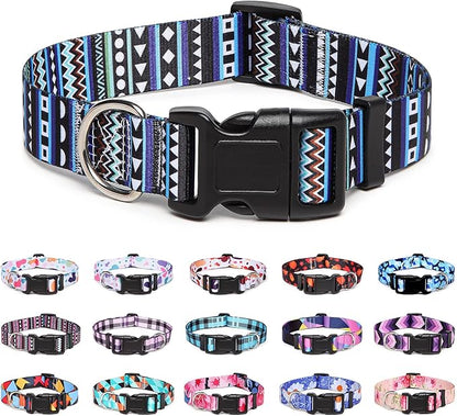 Adjustable Dog Collar with Patterns