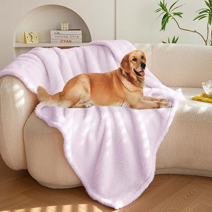 PETHUR Super Soft Dog Blankets for Large Dogs 40"x60", Purple