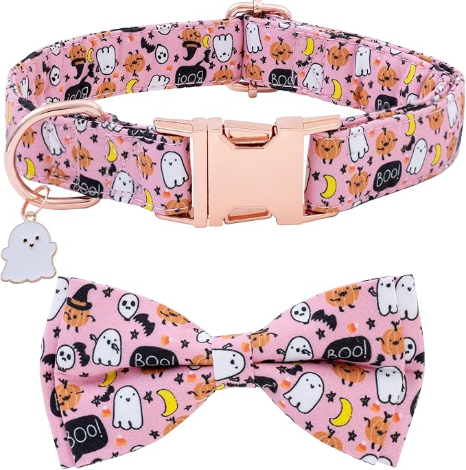Faygarsle Bow Tie Halloween Fall Dog Collar