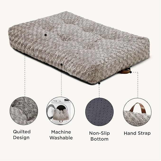 Bedsure Dog Bed for Medium Size Dog 29" x 21", Brown