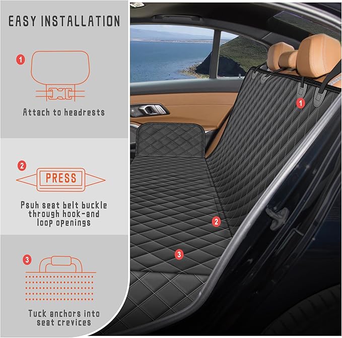 Dog Car Seat Cover for Back Seat