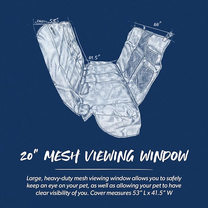 Pet Seat Cover for Your Back Seat and Durable Dog Car Hammock 53" X 41.5" to