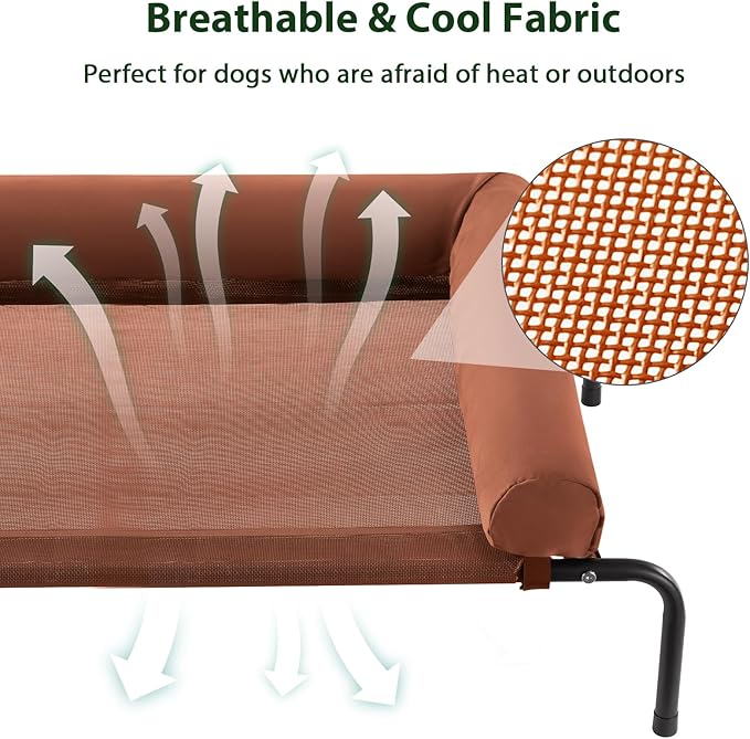 RRPETHOME Large Elevated Cooling Dog Bed