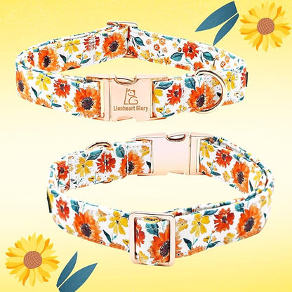 Lionheart glory Dog Collar Sunflower Print Dogs Collar