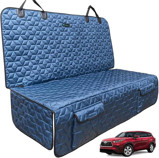 Bench Dog Car Seat Covers for SUV, Waterproof Dogs Seat Cover for Back Seat Fit Ford Explorer Heavy Duty Non Slip Back Seat Cover Protector for Kids Toyota Highlander/Pilot/Subaru Outback/Jeep