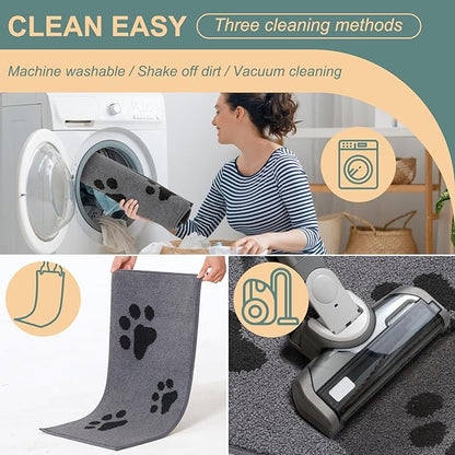 Mibao Door Mat Indoor 31.5" x 19.5", Grey