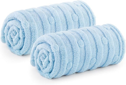 Bedsure 1 Pack 2 Dog Blankets for Small Dogs 2pcs Washable 300GSM Coral