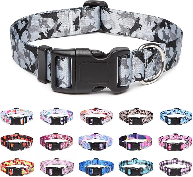 Adjustable Dog Collar with Patterns