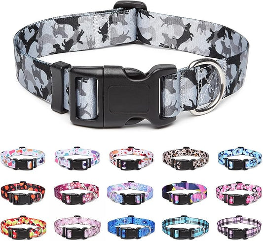 Adjustable Dog Collar with Patterns