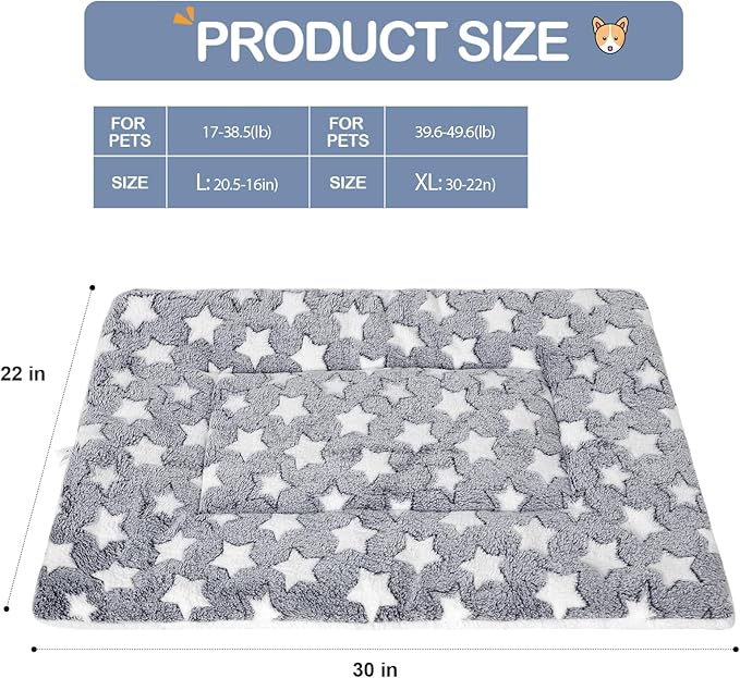Soft Flannel Thickened Pet Soft Fleece Pad Pet (22 * 30in X-Large)