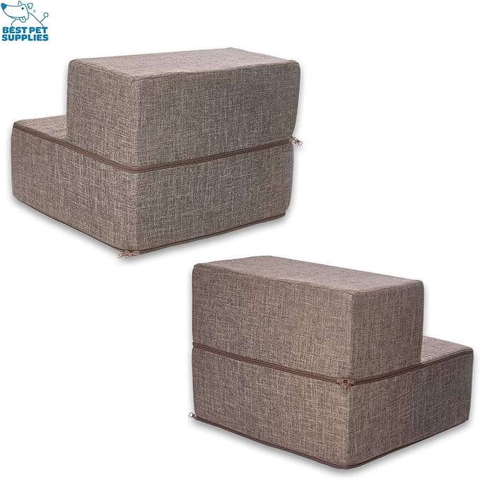 Best Pet Supplies Portable Foldable Foam Pet Stairs/Steps for Couch 2-Step (H: 12")