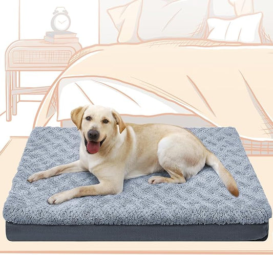 Supet Washable Orthopedic Dog Bed for Medium Large Dogs