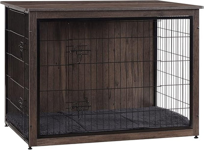 DWANTON Dog Crate Furniture with Cushion 43.3" L,