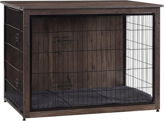 DWANTON Dog Crate Furniture with Cushion 43.3" L,