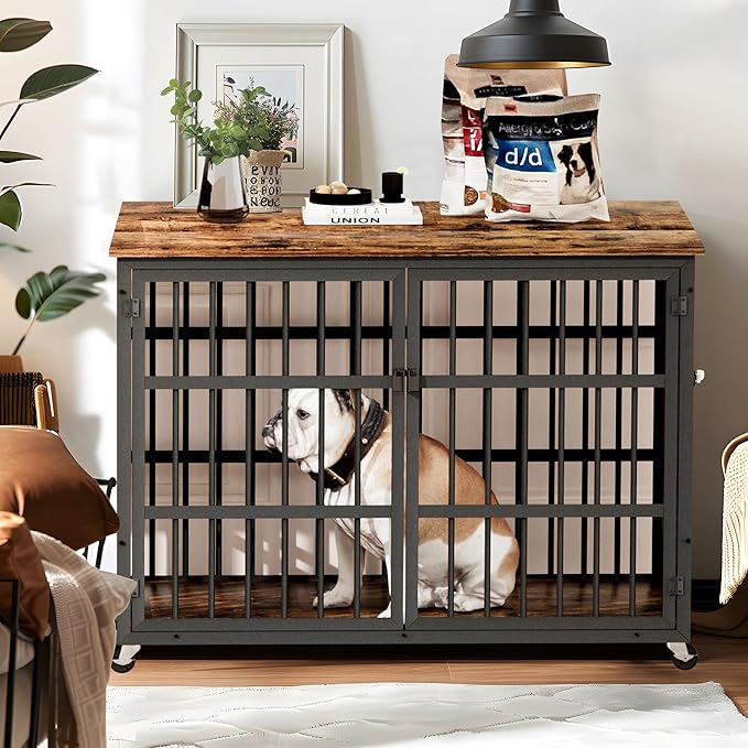 NicBex Dog Crate Furniture 38.4" L