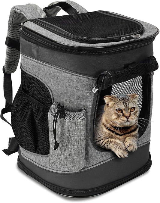 Kritter Planet Pet Carrier Backpack for Dogs and Cats, Breathable Pet Backpack with 2 Mesh Window,Portable Pet Carrier for Camping