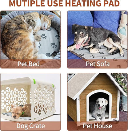 Cat Heating Pad 18x18 in Pet Heating Pad for Cats Waterproof Smart Thermostat Switch