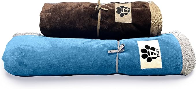 Waterproof Dog Blanket – Reversible Sherpa and Flannel Dog Blanket for Small, Medium, and Large Dogs