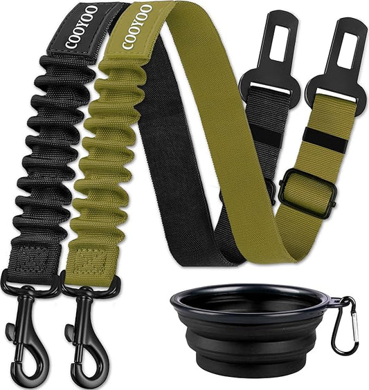 COOYOO Dog Seat Belt 3 Piece