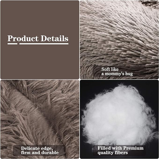 MFOX Calming Dog Bed (L/XL/XXL/XXXL) for Medium and 25/35/55/100lbs