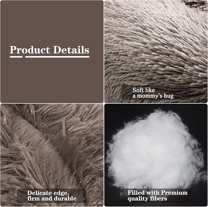 MFOX Calming Dog Bed (L/XL/XXL/XXXL) for Medium and 25/35/55/100lbs