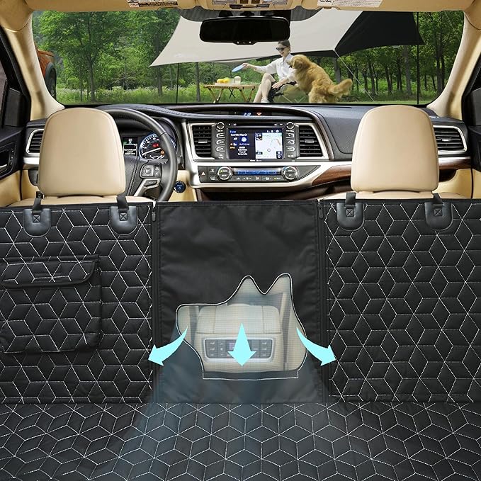 Dog Seat Covers for SUV Back Seat 100%Waterproof Dog SUV,600D Heavy