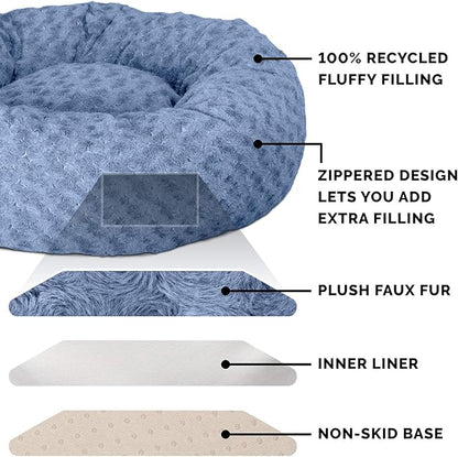 Furhaven 30" Round Donut Dog Bed for Medium/Small Dogs 45 lbs