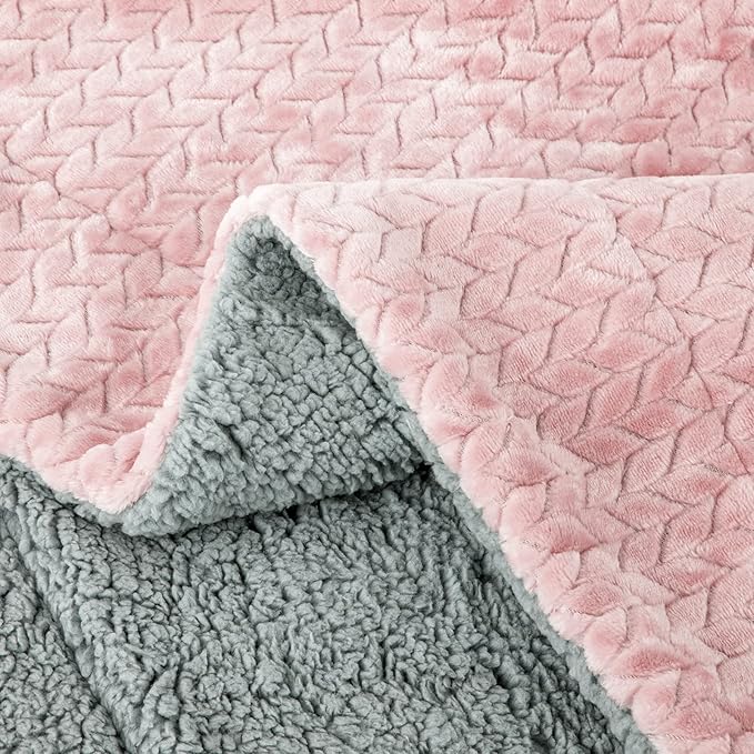 Fuzzy Blanket or Fluffy Blanket for Baby Girl or boy (32" x 40", MD-Sakura