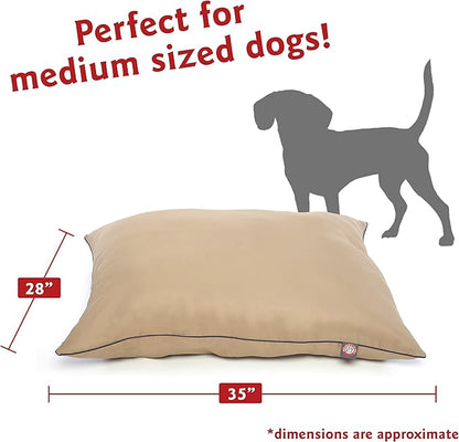 Majestic Pet Rectangle Medium Dog Bed Washable – Non Slip Comfy Pet Bed – Dog Crate Bed Super Value Pillow Dog Bed – Dog Kennel Bed for Sleeping 35 x 28 Inch
