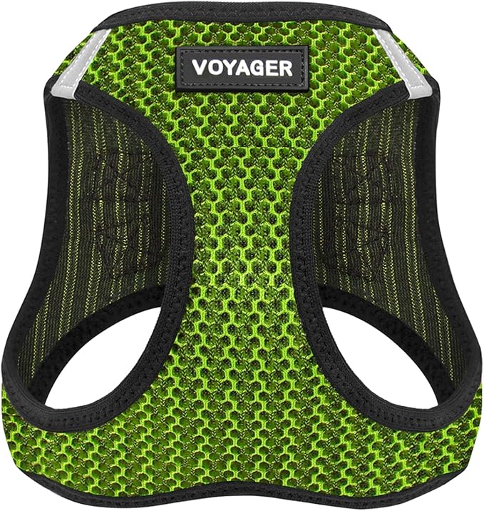 Voyager Step-in Air Dog Harness - All Weather Mesh Step in Vest Harness for Small and Medium Dogs and Cats by Best Pet Supplies - Harness (Lime Green 2-Tone), XS (Chest: 13-14.5")