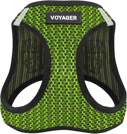 Voyager Step-in Air Dog Harness - All Weather Mesh Step in Vest Harness for Small and Medium Dogs and Cats by Best Pet Supplies - Harness (Lime Green 2-Tone), S (Chest: 14.5-16")