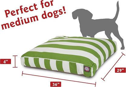 Majestic Pet Rectangle Medium Dog Bed Washable – Non Slip Comfy Pet Bed – Dog Crate Bed with Removable Washable Cover – Dog Kennel Bed for Sleeping 36x29x4 Inch