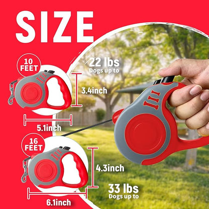 Retractable Dog Leash Automatic Telescopic Tractor Dog Tape 10/16 FT