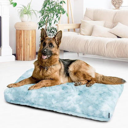 Washable Dog Bed Deluxe Breeds.40 * 25",Blue