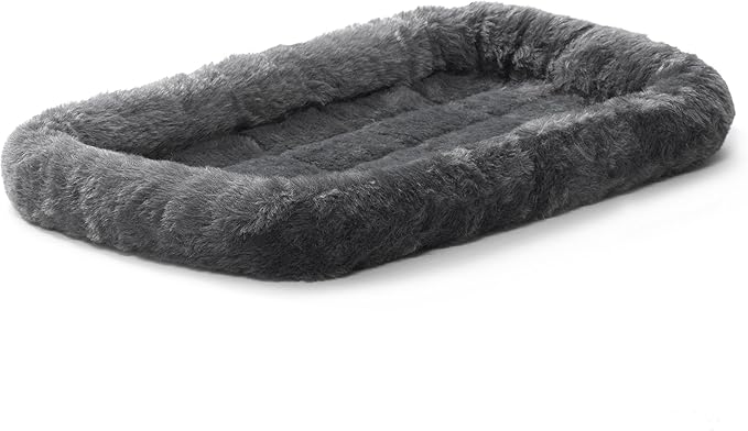 MidWest Homes for Pets Bolster Dpg Bed 22L-Inch Gray Dog Bed or Cat Bed w/ Comfortable Bolster 22-Inch Crate