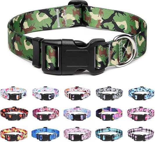 Adjustable Dog Collar with Patterns