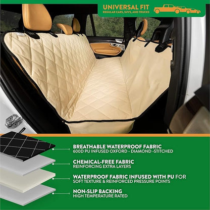 Plush Paws Products Premium Rear Car Seat Protector w/ Hammock