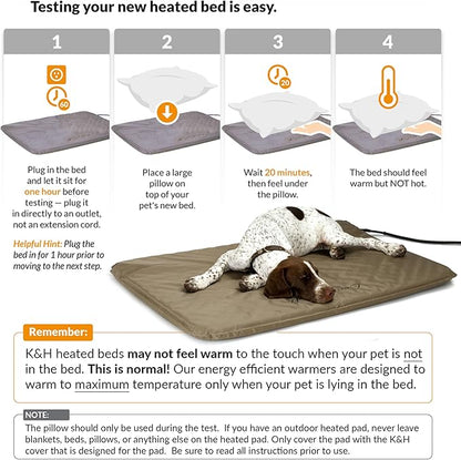 K&H Pet Products Lectro-Soft Outdoor Heated Dog and Cat Bed 25 X 36 Inches