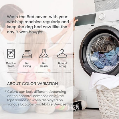 Extra Large Waterproof Egg Crate Foam Dog&Cat Beds Supportive Dog Bed Matt for Big Dogs Removable Washable Cover Oxford Fabric Bottom & Quilted Velvet Top 100lbs